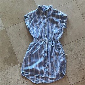 Blue Striped Women's Dress